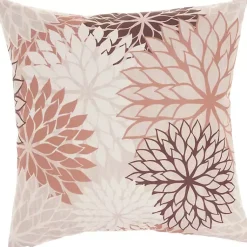 Kirklands Home Floral Chevron Outdoor Throw Pillow Pink Online