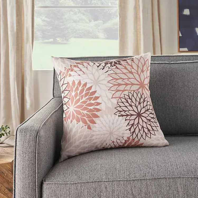 Kirklands Home Floral Chevron Outdoor Throw Pillow Pink Online