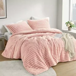Kirklands Home Fluffy Ribbed 3-pc. King Comforter Set Pink Discount