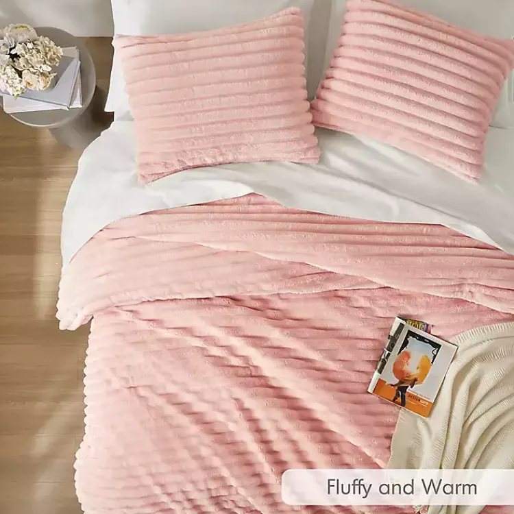 Kirklands Home Fluffy Ribbed 3-pc. King Comforter Set Pink Discount