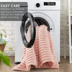 Kirklands Home Fluffy Ribbed 3-pc. King Comforter Set Pink Discount