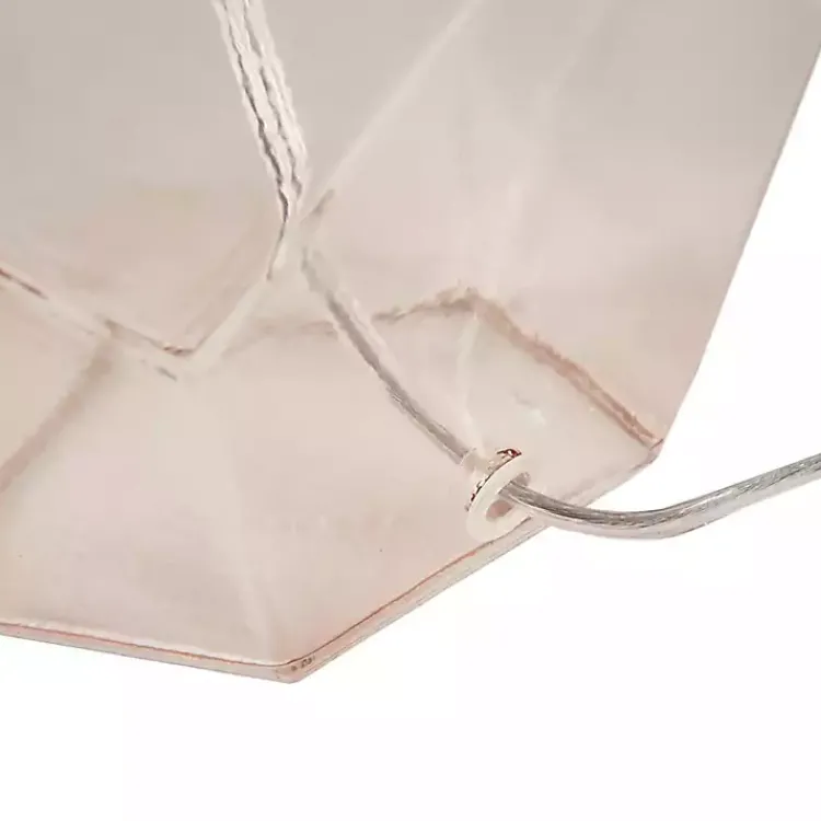 Kirklands Home Pink Glass Stella Table Lamp White Hot