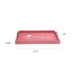 Valentines Day Decorations>Kirklands Home Pink Happy Valentine's Day Wood Tray