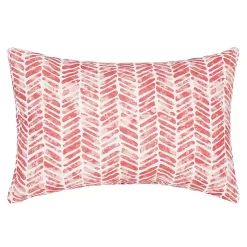 Kirklands Home Herringbone Indoor/Outdoor Lumbar Pillow Pink Outlet