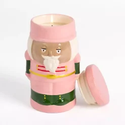 Candles>Kirklands Home Nutcracker Sugared Cinnamon Jar Candle Pink