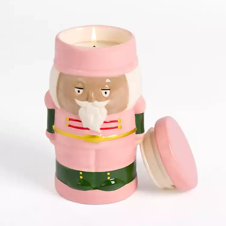 Candles>Kirklands Home Nutcracker Sugared Cinnamon Jar Candle Pink