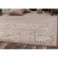 Kirklands Home Pink Rose Medallion Area Rug, 5x7