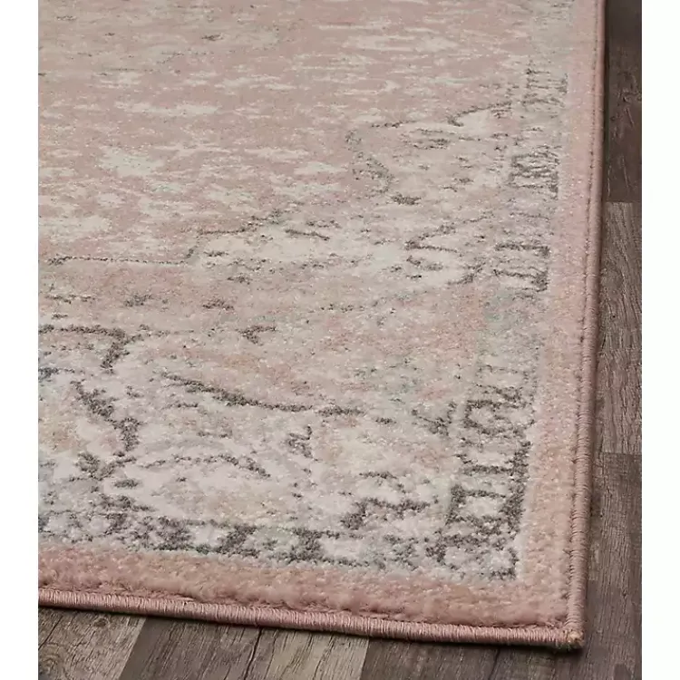 Kirklands Home Pink Rose Medallion Area Rug, 5x7