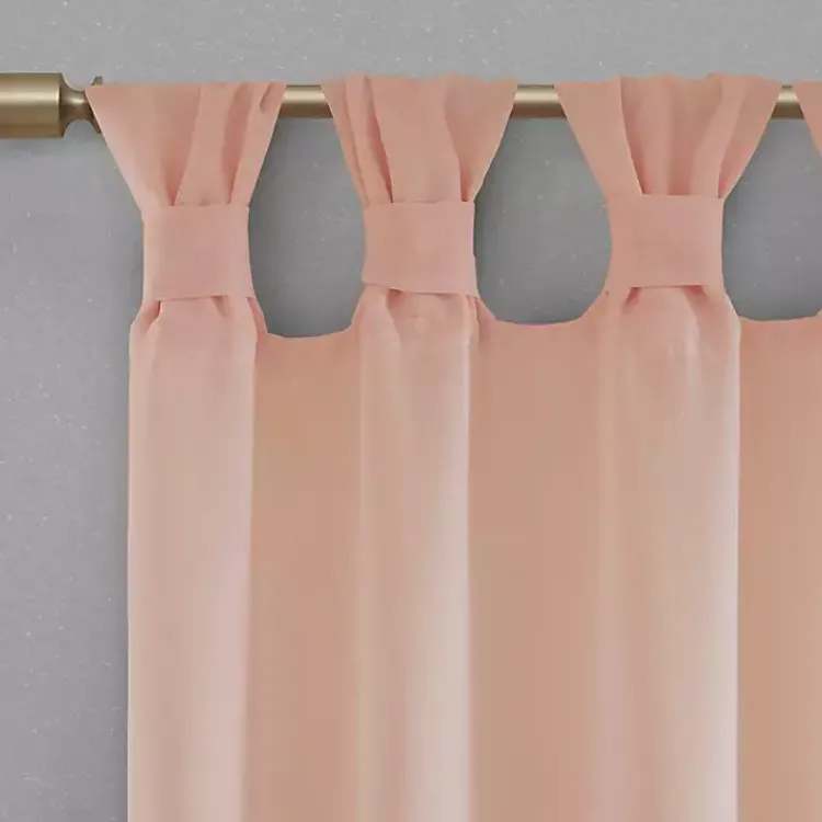 Kirklands Home Rosette Tab Top Curtain Panel, 63 in. Pink Outlet