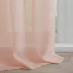 Kirklands Home Rosette Tab Top Curtain Panel, 63 in. Pink Outlet