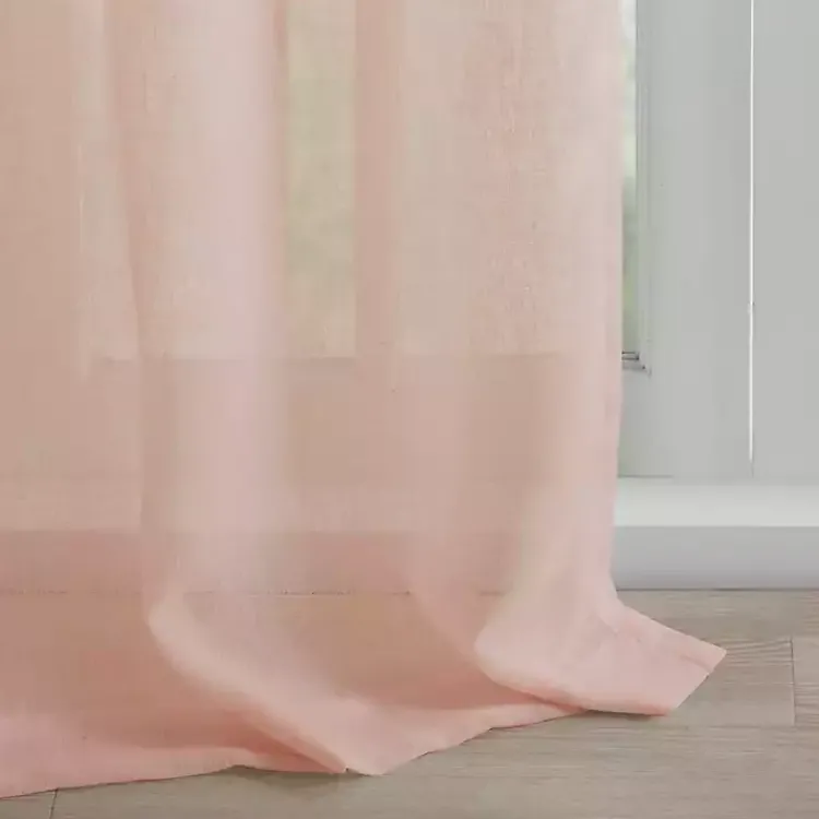 Kirklands Home Rosette Tab Top Curtain Panel, 63 in. Pink Outlet
