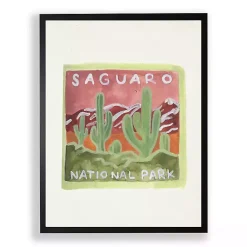 Kirklands Home Pink Saguaro Framed Art Print Hot