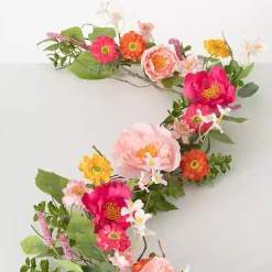 Arrangements & Greenery>Kirklands Home Pink Spring Floral Garland