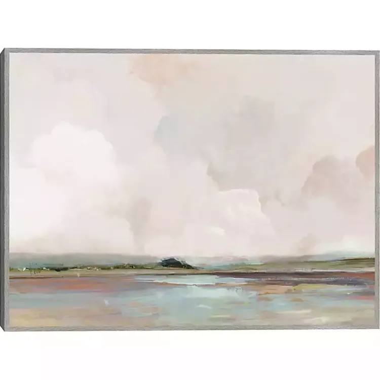 Kirklands Home Pink Sunrise Framed Canvas Art Print New