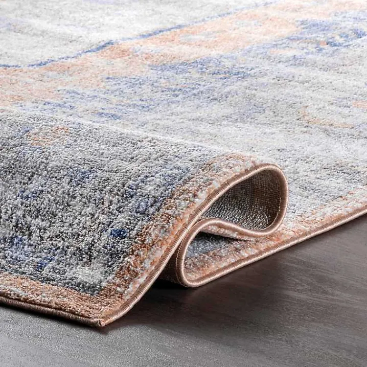 Kirklands Home Pink Vintage Floral Print Area Rug, 5x7 Hot