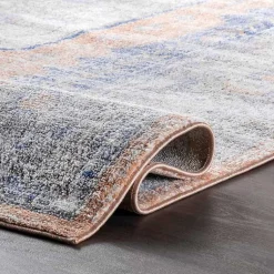 Kirklands Home Pink Vintage Floral Print Area Rug, 8x10 New
