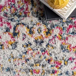 Kirklands Home Pink Vintage Medallion Area Rug, 10x14