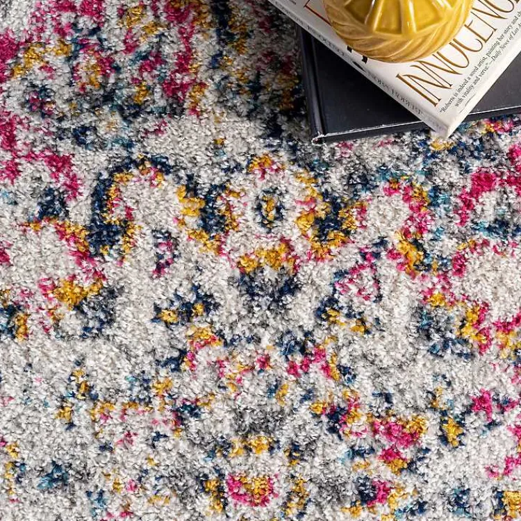 Kirklands Home Pink Vintage Medallion Area Rug, 10x14