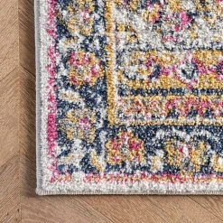 Kirklands Home Pink Vintage Medallion Area Rug, 10x14