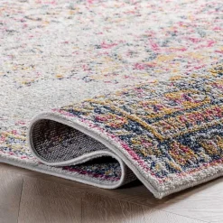 Kirklands Home Pink Vintage Medallion Area Rug, 8x12 Sale