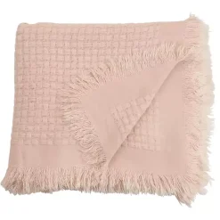 Blankets & Throws>Kirklands Home Waffle Weave Throw Blanket Pink