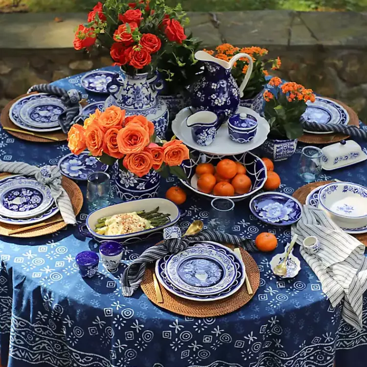 Kirklands Home Pip Vintage Blue Floral 3-pc. Shaker & Napkin Set Best