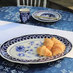 Kirklands Home Pip Vintage Blue Floral Serving Platter Discount