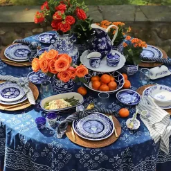 Kirklands Home Pip Vintage Blue Floral Serving Platter Discount