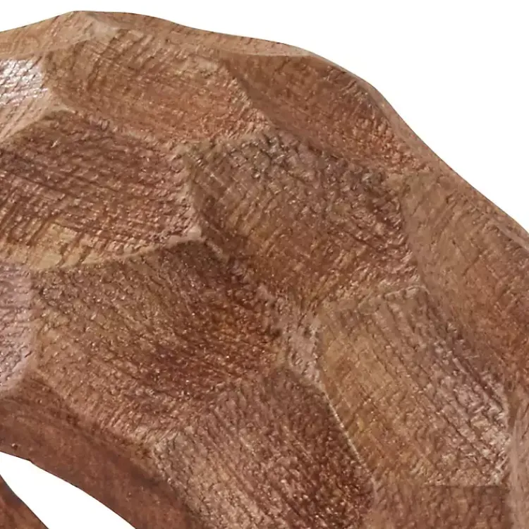 Kirklands Home Pitted Chunky Mango Wood 4-pc. Napkin Ring Set Brown Clearance