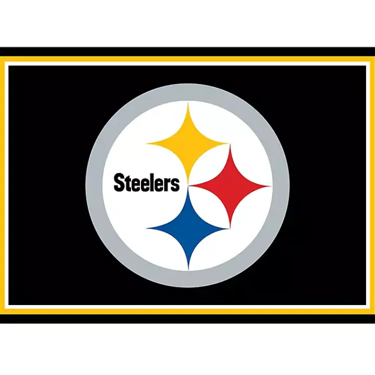 Kirklands Home Pittsburgh Steelers Area Rug, 3x4 Black Hot