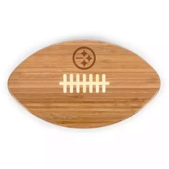 Kirklands Home Pittsburgh Steelers Bamboo Football Cutting Board Tan Outlet