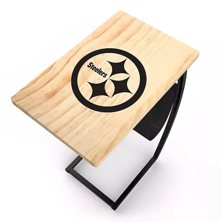 Kirklands Home Pittsburgh Steelers Wood C-Table Tan Online