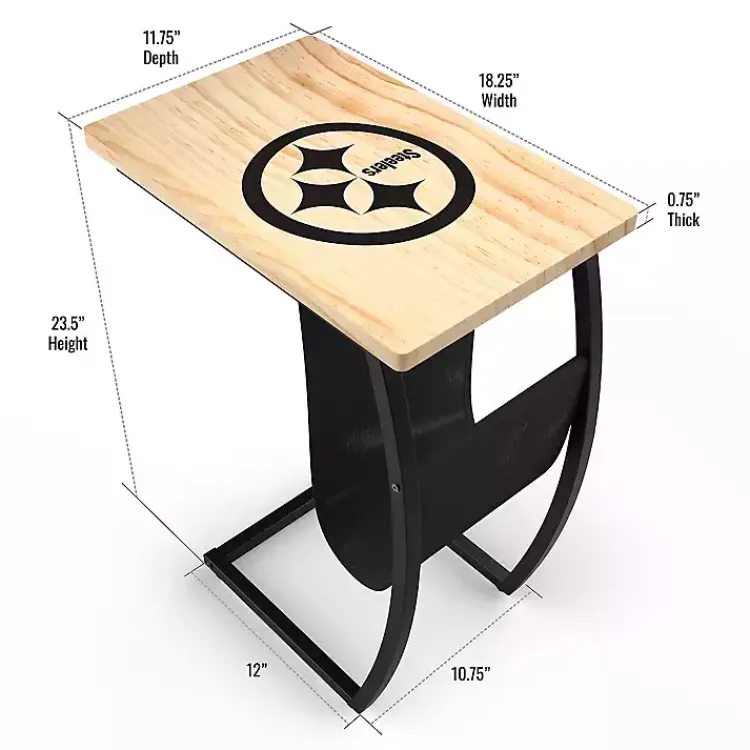 Kirklands Home Pittsburgh Steelers Wood C-Table Tan Online