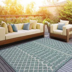 Kirklands Home Placid Portico Sun Shower Outdoor Area Rug, 7x9 Hot