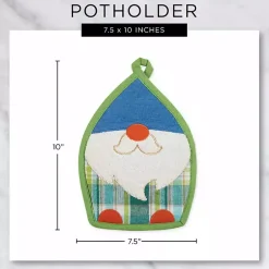Kirklands Home Plaid Garden Gnome 3-pc. Towel and Pot Holder Set Sale