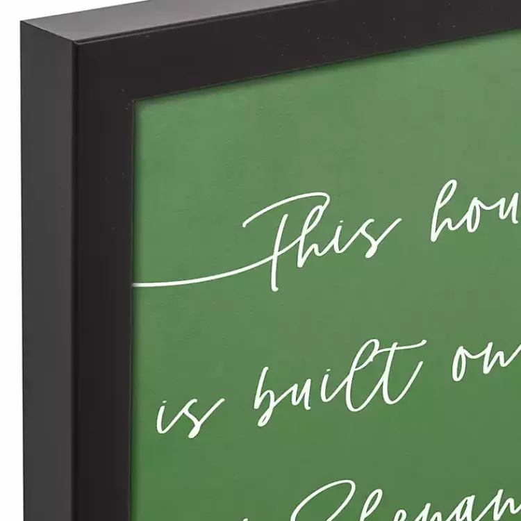St Patricks Day Decorations>Kirklands Home Plaid Love & Shenanigans Framed Canvas Wall Art