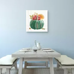 Fall>Kirklands Home Plaid Pumpkin Harvest Canvas Art Print