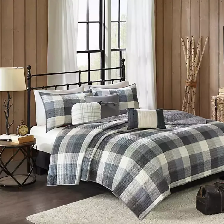 Kirklands Home Plaid Reversible 6-pc. Full/Queen Coverlet Set Best