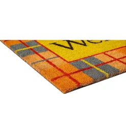 Kirklands Home Plaid Welcome Fall Coir Doormat Sale