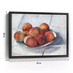 Kirklands Home Plate of Peaches Framed Canvas Art Print