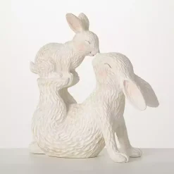 Easter Decorations>Kirklands Home Playful Easter Bunny and Baby Figurine White