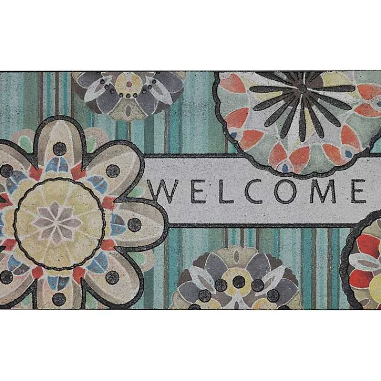 Kirklands Home Playful Medallion Welcome Doormat Multi Hot