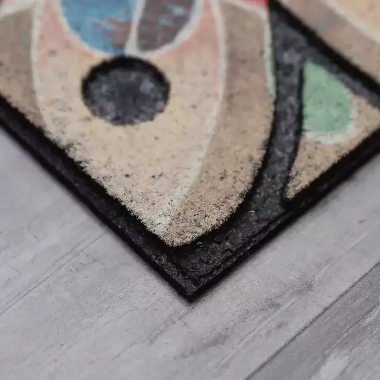 Kirklands Home Playful Medallion Welcome Doormat Multi Hot