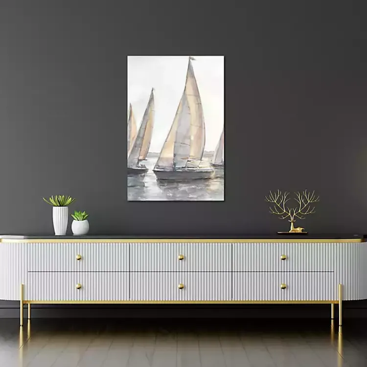 Kirklands Home Plein Air Sailboats Canvas Art Print Discount