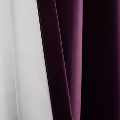 Kirklands Home Plum Absolute Blackout Curtain Panel Set, 84 in. Purple Best