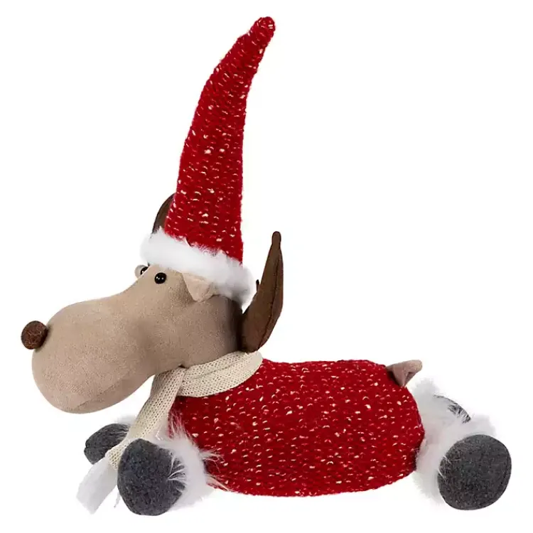 Christmas Decorations>Kirklands Home Plush Laying Moose Decoration