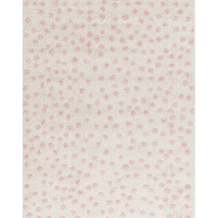 Kirklands Home Plush Pink Dotted Area Rug, 5x7 Discount