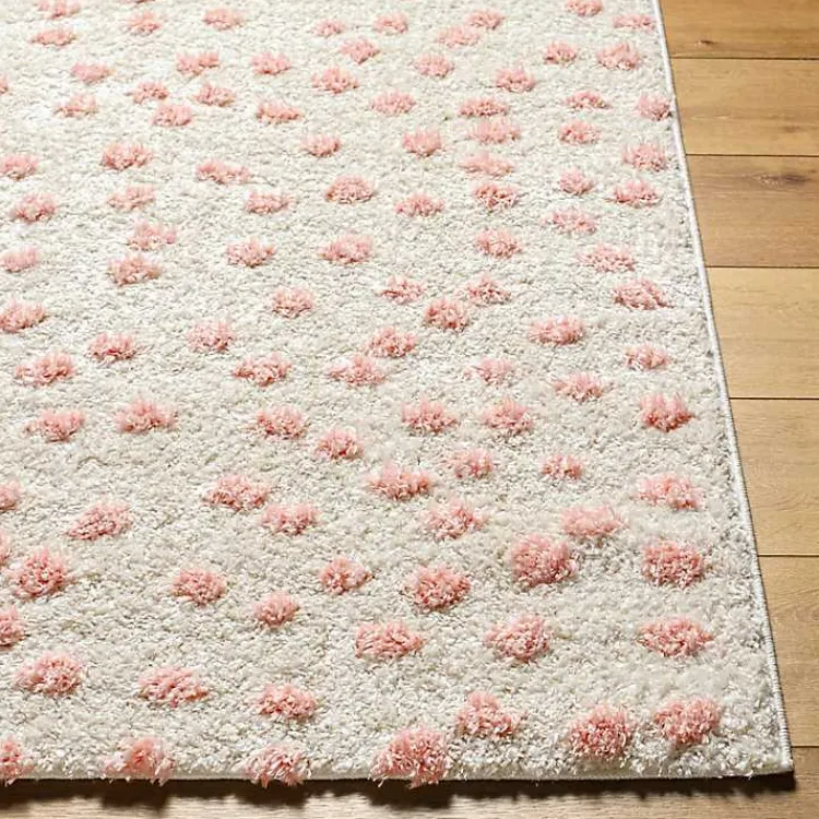 Kirklands Home Plush Pink Dotted Area Rug, 5x7 Discount