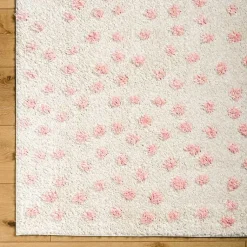 Kirklands Home Plush Pink Dotted Area Rug, 5x7 Discount