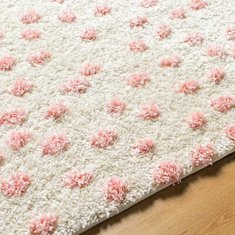 Kirklands Home Plush Pink Dotted Area Rug, 5x7 Discount